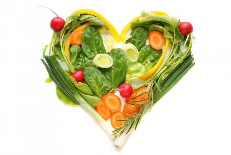 2型糖尿病のための緑と野菜. 