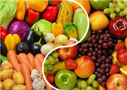減量のための果物と野菜
